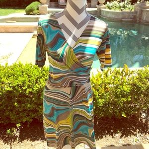 🌸Super cute, never worn -semi wrap dress.